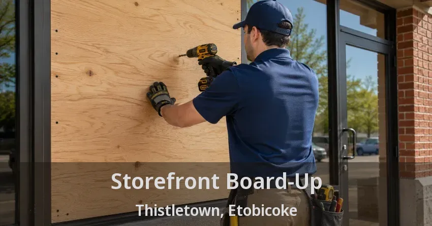 Storefront Board-Up Thistletown, Etobicoke - ON